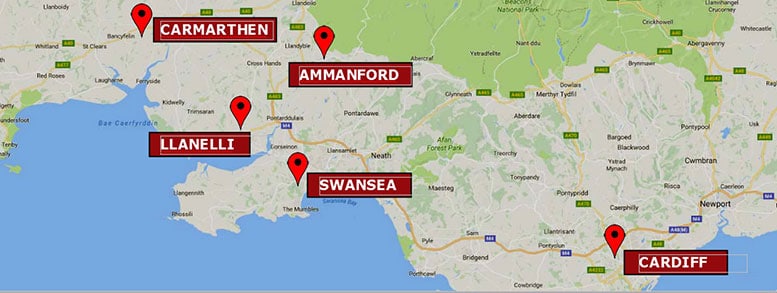 Branches Throughout Cardiff and South Wales